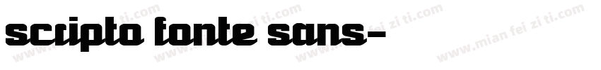 Scripto Fonte Sans字体转换